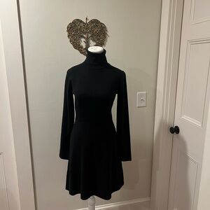 French Connection Baby Soft A Line BlackTurtleneck Dress